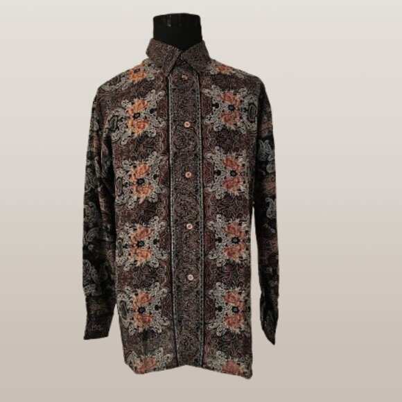 PRONTI COLLECTION BY PHITA MEN LONG SLEEVE CASUAL DRESS SHIRT - SIZE XL - Picture 3 of 6